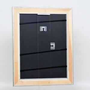 Efektný drevený rám profil 95 strieborný 9x13 cm antireflexné sklo