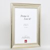 Efektný drevený rám profil 95 strieborný 9x13 cm antireflexné sklo