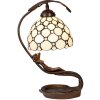 Stolná lampa Tiffany krémová 28x20x41 cm E14-max 1x25W 5LL-6097