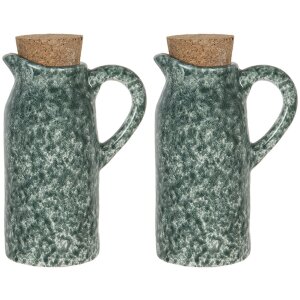 Súprava na ocot a olej (sada 2 ks) zelená...