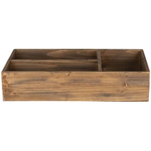 Kontajner s priehradkami hnedý 43x22x9 cm 6H1995