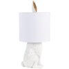 Clayre & Eef 6LMC0013W Stolná lampa Rabbit Ø 20x45 cm Biely plast