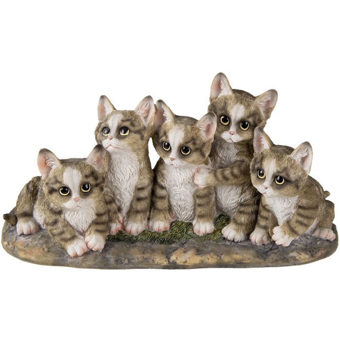 Dekorácia mačky sivá 32x13x16 cm 6PR3338