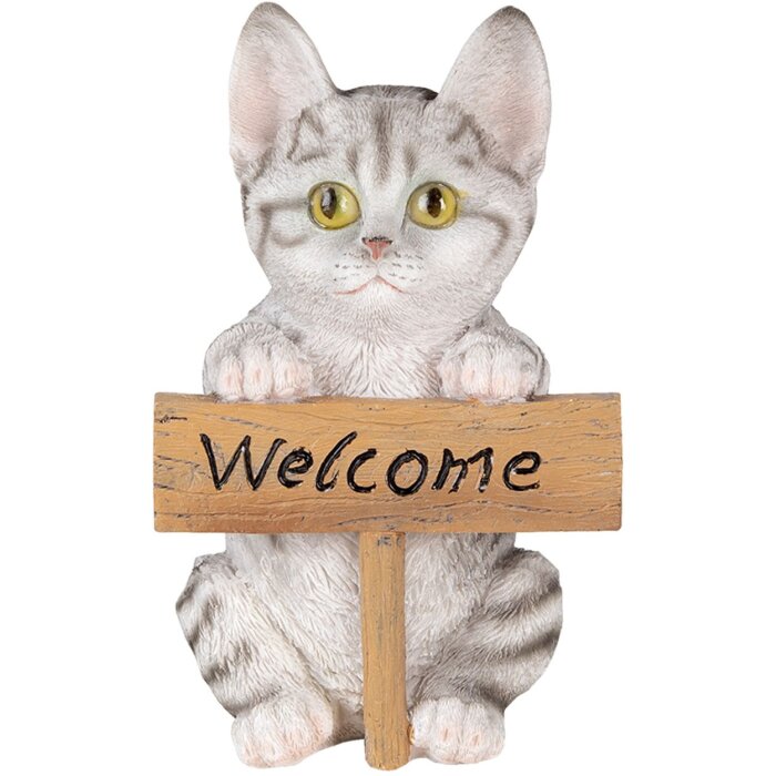 Dekorácia mačka pestrofarebná 12x9x19 cm 6PR3367