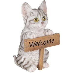 Dekorácia mačka pestrofarebná 12x9x19 cm 6PR3367