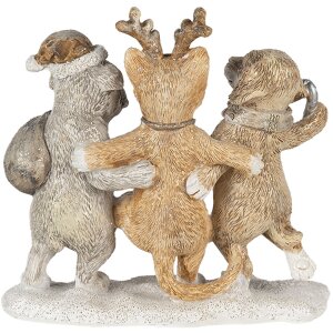 Dekorácia psy a mačky viacfarebná 13x5x12 cm 6PR4633