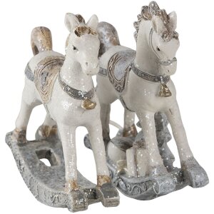 Dekorácia hojdací kôň (sada 2 ks) viacfarebná 7x2x8 cm 6PR4659