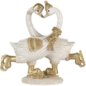Dekorácia labute biele 18x8x17 cm 6PR4686
