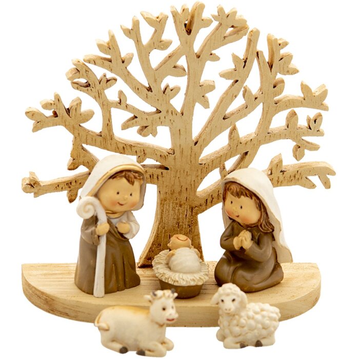 Detská postieľka figúrka hnedá 11x5x10 cm 6PR4743
