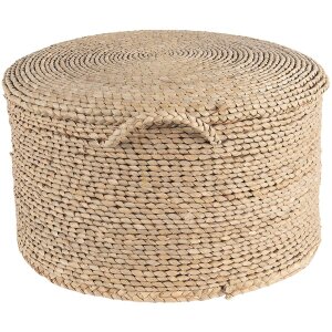 Puff hnedý Ø 40x23 cm 6RO0509