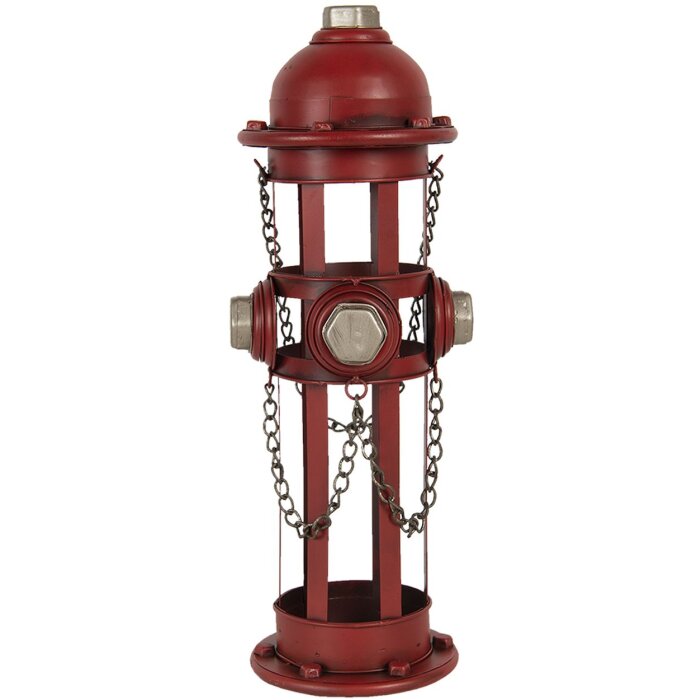 Držiak na fľaše hasičský hydrant červený 14x15x41 cm 6Y4583