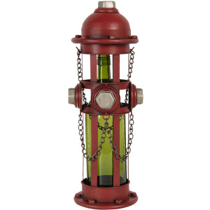 Držiak na fľaše hasičský hydrant červený 14x15x41 cm 6Y4583