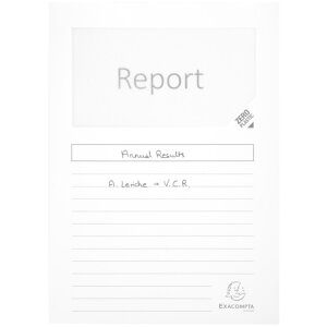 Exacompta 100 okenných zakladačov DIN A4 160g bez plastu SUPER White