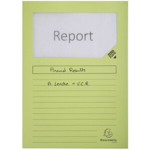 Exacompta balenie 100 zakladačov s okienkom 22x31 cm DIN A4 bez plastu 160g svetlozelená