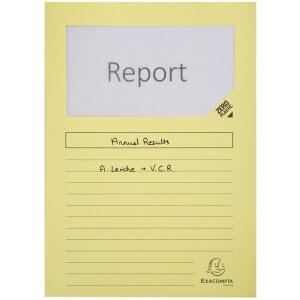 Exacompta balenie 100 okenných zakladačov DIN A4 bez plastu kanárikovo žltá