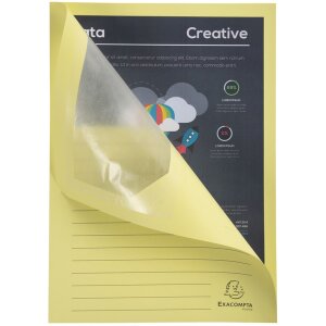 Exacompta balenie 100 okenných zakladačov DIN A4 bez plastu kanárikovo žltá