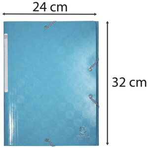 Exacompta 55220E Zakladač DIN A4 s 3 chlopňami s elastickou šnúrkou v rôznych farbách