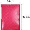 Exacompta priečinok 1928 DIN A4 3 chlopne elastický 600g kartón malinová farba