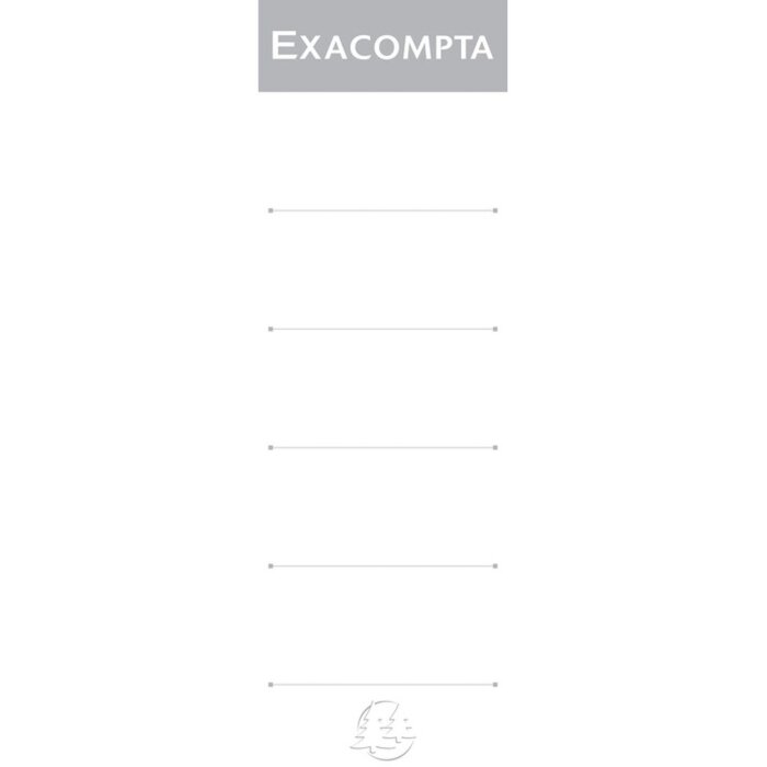 Exacompta 5388E Samolepiace štítky na chrbát 80 mm biele 10 kusov