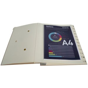 Exacompta organizér 24 priehradiek A-Z Kraft DIN A4 25x33 cm