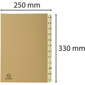 Exacompta organizér 24 priehradiek A-Z Kraft DIN A4 25x33 cm