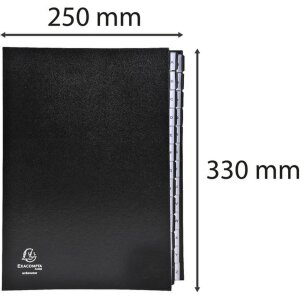 Exacompta organizér priečinok s pružným plisovaným chrbtom 26 priečinkov A-Z DIN A4 čierny