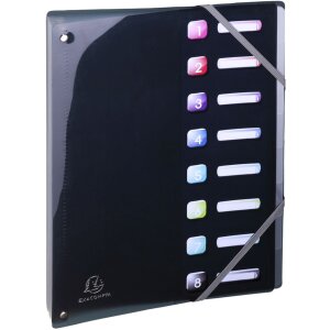 Exacompa organizér s pružným chrbtom 8 priehradiek DIN A4 Iderama assorted