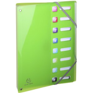 Exacompa organizér s pružným chrbtom 8 priehradiek DIN A4 Iderama assorted