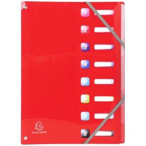 Exacompa organizér s pružným chrbtom 8 priehradiek DIN A4 Iderama assorted