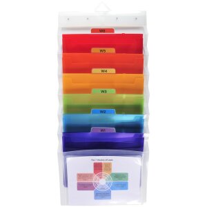 Závesný priečinok Crystal so 6 priehradkami DIN A4 transparentný