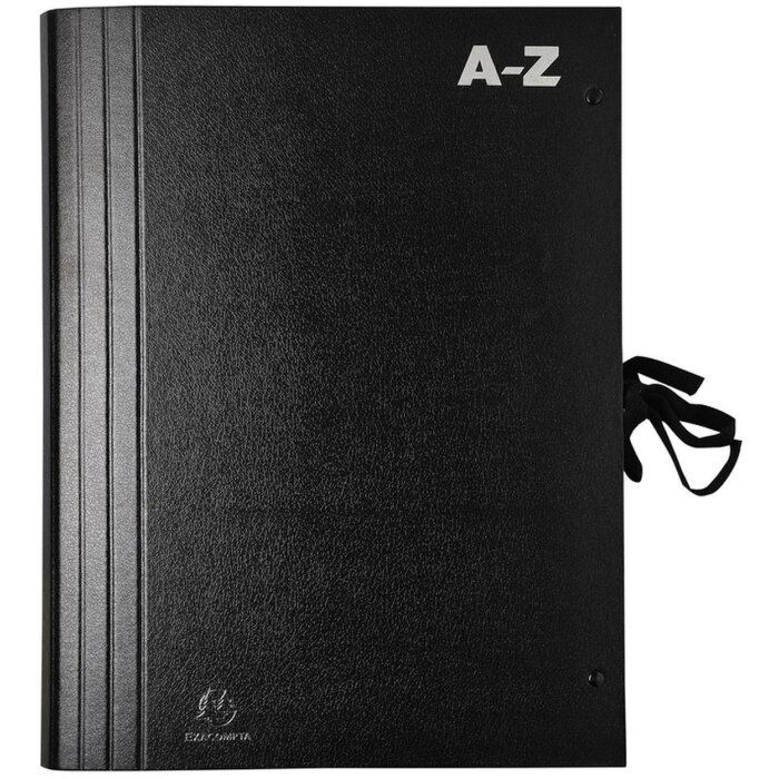 Exacompta 61550B Zakladač A-Z 20 priehradiek čierny DIN A4 recyklovaný kartón