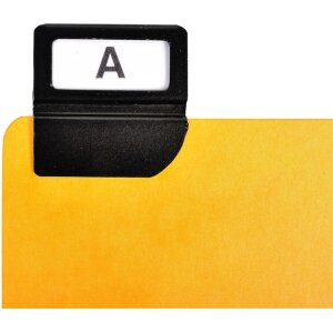 Exacompta 13748E Rozdeľovače s okennými záložkami 210x148mm čierne 25 balení