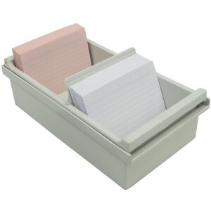 Kartotéka Exacompta s krytom na kartotékové lístky DIN A7 svetlosivá