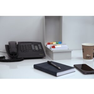 Kartotéka Exacompta s krytom na kartotékové lístky DIN A7 svetlosivá