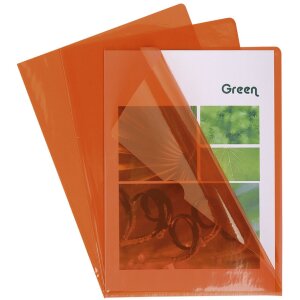 Exacompta 100 zakladačov hladkých PVC 130µ DIN A4 oranžová