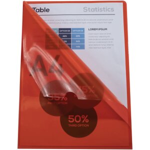 Exacompta vrecká na spisy 130µ DIN A4 červené 100 ks PVC hladké