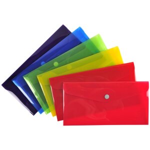 Exacompta puzdro s lisovacím kolíkom polypropylén DL 10x21 cm Iderama assorted