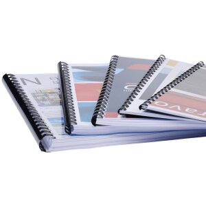 Exacompta box 100 špirál 12 mm PVC na viazanie DIN A4 čierny