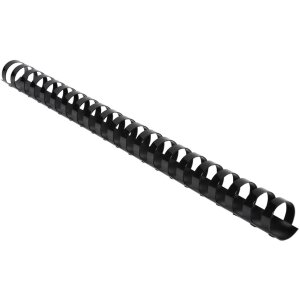 Exacompta 75601E PVC viazacie špirály 20 mm pre DIN A4 21 krúžkov čierne 100 ks