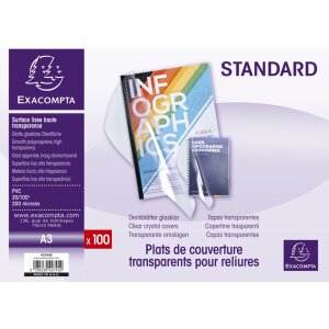 Exacompta 42745E Kryt PVC 200µ kryštál DIN A3 100 kusov