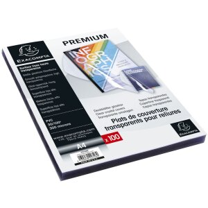 Exacompta balenie 100 obalov PVC 300µ DIN A4 kryštál