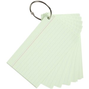 Exacompta 50 Flashcards s krúžkom lemovaným DIN A7