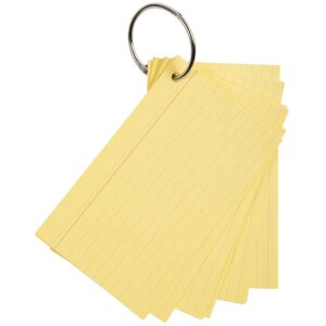 Exacompta 50 Flashcards s krúžkom lemovaným DIN A7