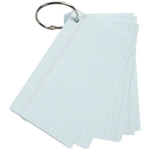 Exacompta 50 Flashcards s krúžkom lemovaným DIN A7
