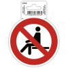 Samolepiaca značka Zákaz sedenia 10 cm