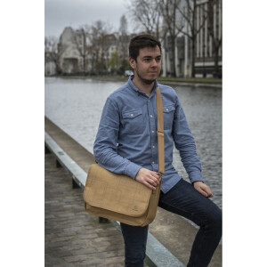 Exacompta papierová taška koženého vzhľadu 39x27x13cm Eterneco geometrické motívy