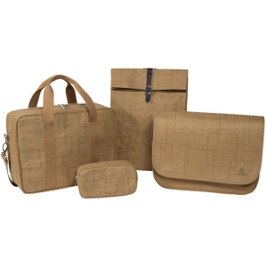 Exacompta papierová taška koženého vzhľadu 39x27x13cm Eterneco geometrické motívy