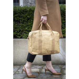 Exacompta taška 39x29x15cm papier kožený vzhľad Eterneco hnedá geometrické motívy