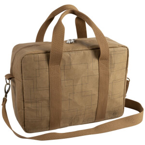 Exacompta taška 39x29x15cm papier kožený vzhľad Eterneco hnedá geometrické motívy