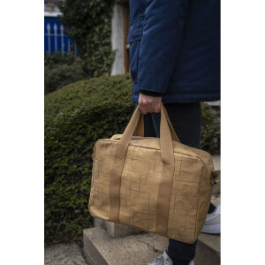 Exacompta taška 39x29x15cm papier kožený vzhľad Eterneco hnedá geometrické motívy